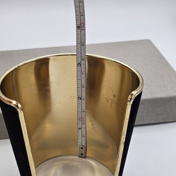 Modern Smooth Black Velvet Bracelet Women Statement Femme Bangle Cuff Sleeve - Picture 5 of 8